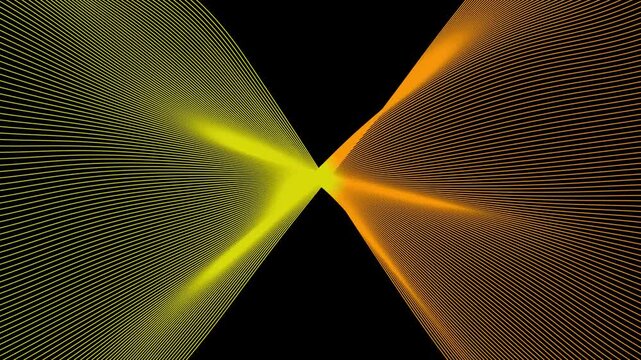 Glowing Yellow Cross Beam Light Abstract