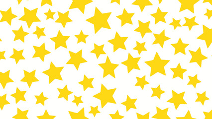 Golden Stars on White Background Festive Decorative Pattern Celebration Design