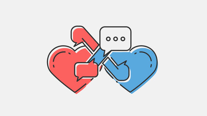 Conversations of the heart: Intertwined love with message exchange and dialogue