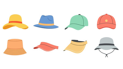 Collection of various types of headwear ideal for fashion, protection or any occasion styles