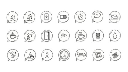 Collection of diverse doodle icons representing various states and activities in life style