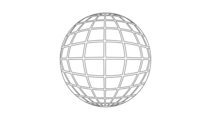 Abstract digital globe illustration, representing connectivity and technology networks