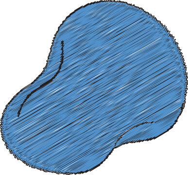 Blue sloper climbing hold
