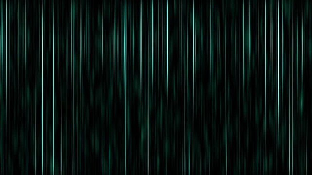 Tosca Shiny Background. Vertical Green Light Stripes Abstract Motion