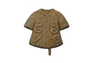 Mesoamerican stone jacket carving representing ancient culture artifact