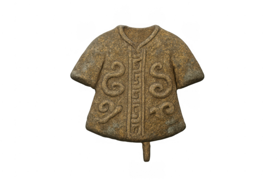 Mesoamerican stone jacket carving representing ancient culture artifact - Powered by Adobe