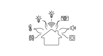 Smart Home Automation System with Connected Devices and Wireless Communication
