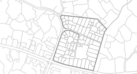 Abstract detailed city plan illustration representing urban planning and development concepts in