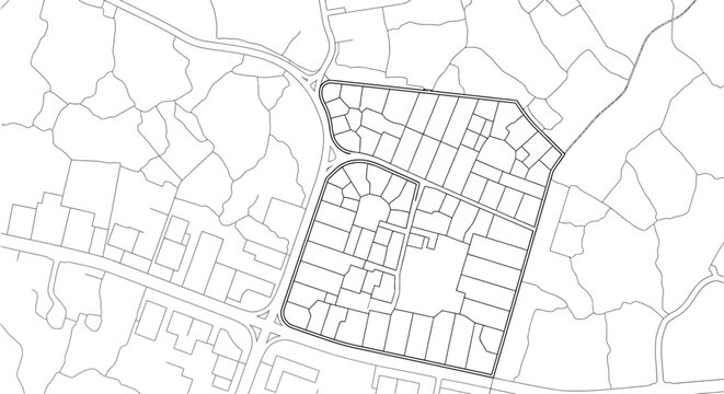 Abstract detailed city plan illustration representing urban planning and development concepts in