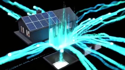 Smart Home Energy Network Powering the Future with Solar. - Powered by Adobe