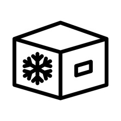 Cold Box Line Icon of Cold Chain Logistics Icon Set