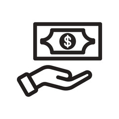 Illegal Funds Line Icon of Financial Crime Icon Set