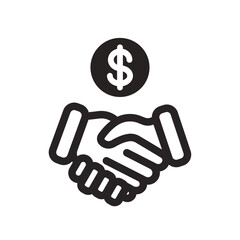 Corrupt Deal Line Icon of Financial Crime Icon Set