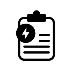 Grid Report Line Icon of Smart Grids Icon Set