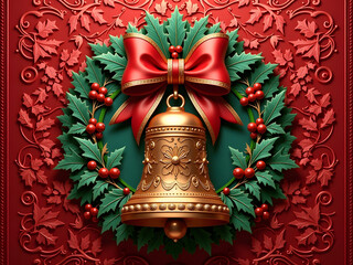 Classic Christmas Bell & Wreath