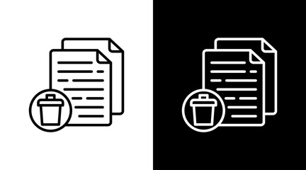 Delete File With Icon Set Design