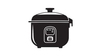 Black electric pressure cooker icon simple vector illustration for cooking apps and websites isolate