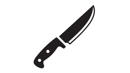 Butcher knife vector icon sharp blade illustration isolated on white background for culinary design