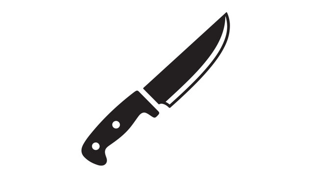 Butcher knife vector icon sharp blade illustration isolated on white background for culinary design