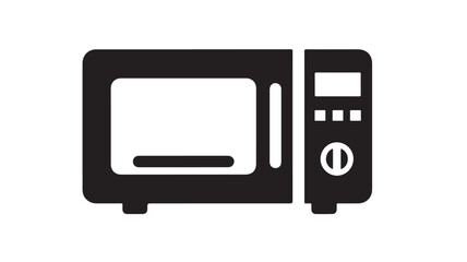 Obraz premium Microwave oven icon simple flat vector illustration for kitchen appliances isolated on white background