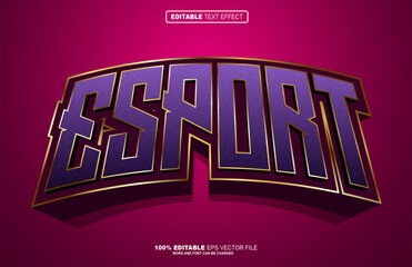Esport 3D editable text effect