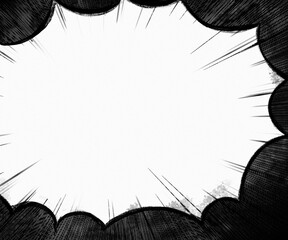 キャライラストと組み合わせる為のフキダシバナー背景