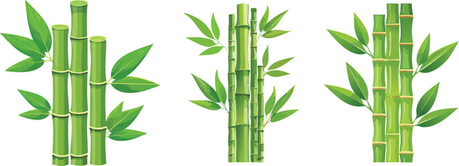 Green bamboo plant silhouette illustration symbolizing growth balance natural elegance eco-friendly design and peaceful decorative simplicity
