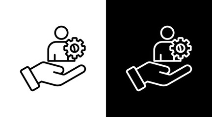 Technical Support With Icon Set Design