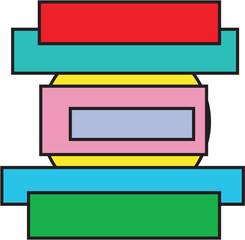 set of colorful banners