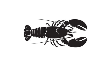 Lobster vector illustration a simple black silhouette on white background perfect for seafood restaurant menus and nautical designs