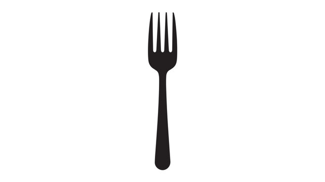 Isolated fork illustration simple flat vector design element perfect for restaurant menus and culinary websites