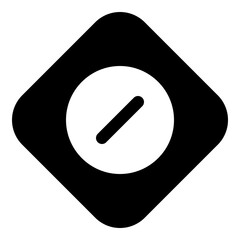 Stop icon for halt and caution