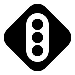 Traffic light icon for signals and control