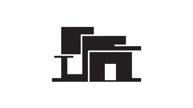 Abstract geometric logo design minimalist vector illustration for company branding isolated on white background - Powered by Adobe