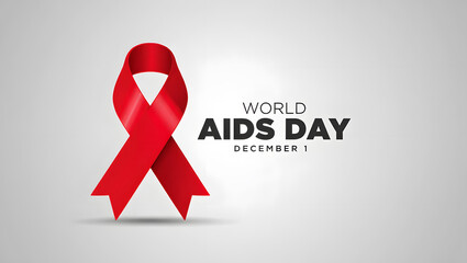 World aids day red ribbon awareness december first