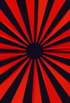 Dramatic animated red rays bursting from black center convey energy, focus, and a bold, modern feel for impactful designs and presentations