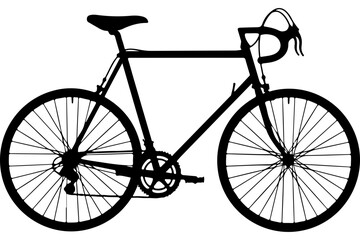 Sleek bicycle illustration for fitness, transportation, and design projects, symbol for cycling, active lifestyle, and eco friendly commuting solutions