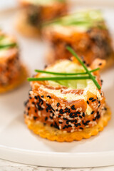 Smoked Salmon Jumbo Cream Cheese Rolls From Assembly to Plating
