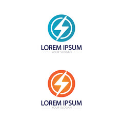 Energetic Lightning Symbol Logo Representing High Power Strength for Industrial Brand Applications
