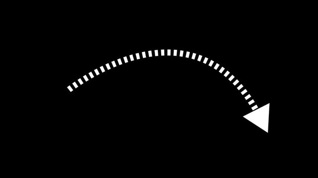 Smooth animated arrow icon showing forward direction, looping navigation arrow motion for digital interface and progress indication