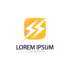Powerful Lightning Strike Logo Design Incorporating Electric Thunder Symbol for Dynamic Industries