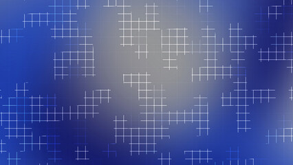 Blue Silver Gradient Grid Line Background with Futuristic Abstract Digital Pattern