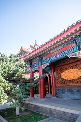 Inner area of the temple complex in San Xian Shan area of Penglai, China