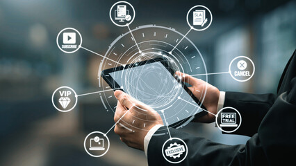 Concept of subscription services provides exclusive digital content. This model offers continuous access, enhancing subscription services with personalized experiences and benefits. Gist