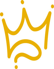 Hand Drawn Graffity Crown Logos Element