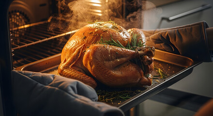 Fresh Oven Roast Turkey with Steam and Spices - Fresh out of the oven