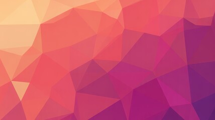 Vibrant low poly geometric background with warm gradient color transition