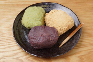 甘い三色お萩