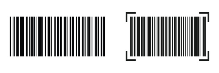 Barcode icon. Classic linear code icon used for representing data encoding, scanning, and product recognition across multiple commercial platforms.