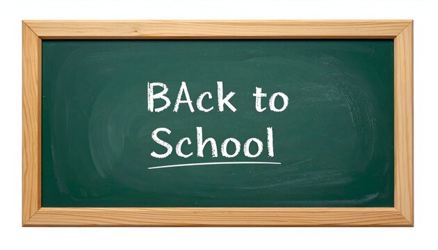 A chalkboard with "Back to School" written in chalk, framed with wood